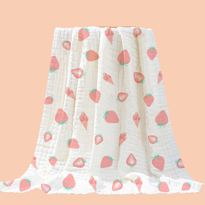 100%Cotton que imprimen niños casuales tejidos envoltura de las capas 40S del ocio de las mujeres del bebé a tres cubren la tela combinada de Guze del crespón