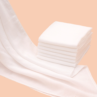 Algodón tejido 60S blanco natural Gauze Fabrics 120GSM Gauze Cloth Diapers del llano