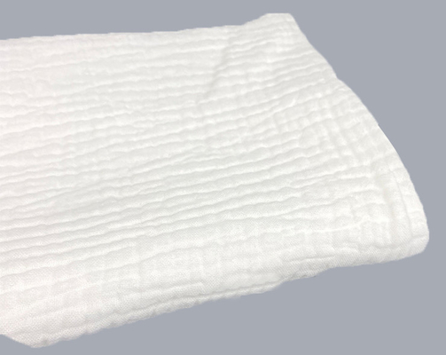 Crespón puro suave Gauze Fabric del algodón piel de la anchura de 57 pulgadas amistosa