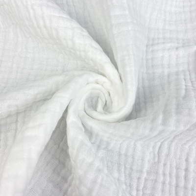 Crespón puro suave Gauze Fabric del algodón piel de la anchura de 57 pulgadas amistosa