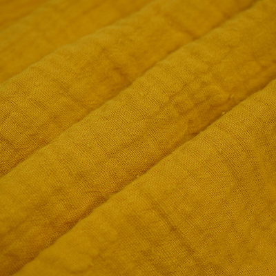 El hilado teñió la tela amarilla de Gauze Fabric Crinkle Double Gauze del crespón 130GSM