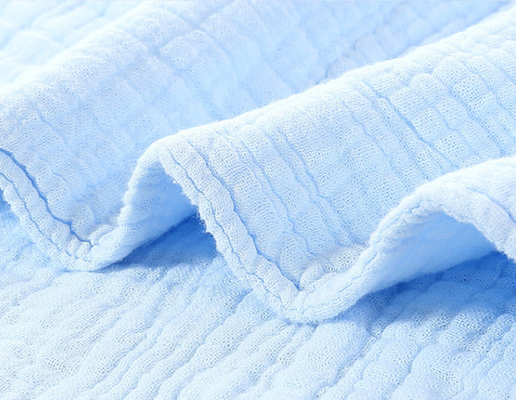 Arruga azul Gauze Fabric By The Yard seis capas de la envoltura Gauze Fabric