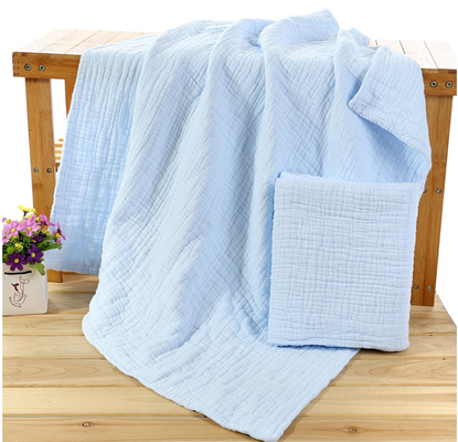 Arruga azul Gauze Fabric By The Yard seis capas de la envoltura Gauze Fabric