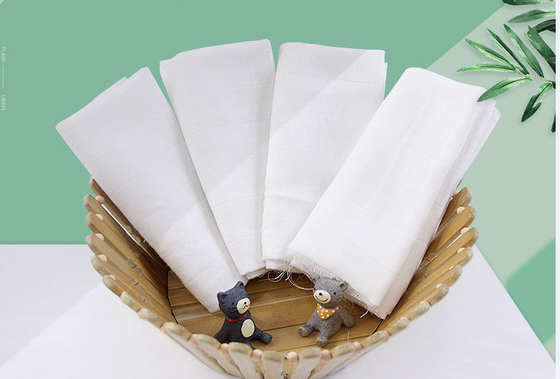 Algodón natural Gauze Fabrics For Baby 145gsm de 53 pulgadas ningún agente de Flurescent