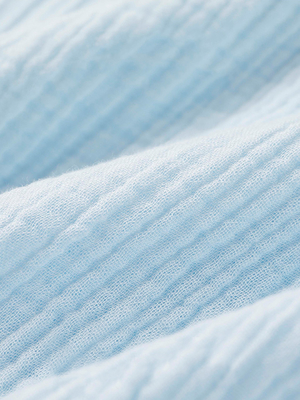 3 capas de la salud azul clara de 40S 110*100 Gauze Fabric Infant Bath Towels