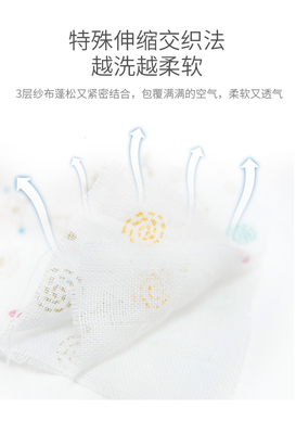 El bebé de madera natural Gauze Blankets Three del color sólido de la fibra acoda la muerte llana