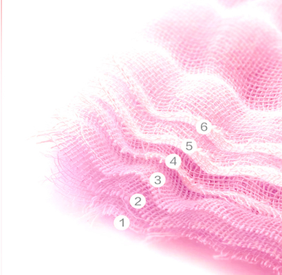 40S rosa tejido modal Gauze Fabric