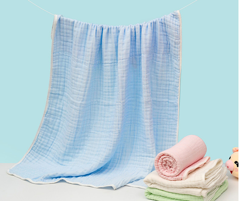 Absorción de agua inmediata azul de Gauze Fabric 40S 220GSM de la envoltura de la capa multi