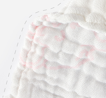 Manta blanca 180GSM 195GSM de la muselina del algodón de Multilayers cómoda