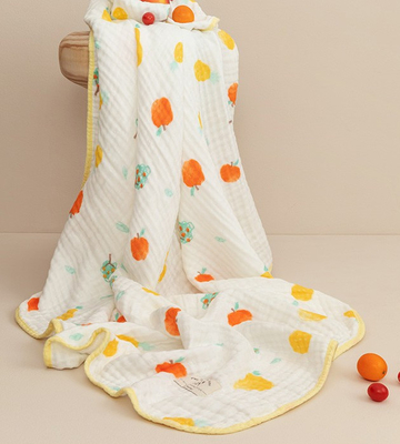 Manta infantil floral del abrigo de Gauze Fabric 165gsm del algodón del niño brillante natural