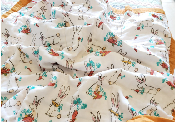 Gauze Baby Fabric impreso de encargo 180GSM natural se opone a los rayos ultravioletas