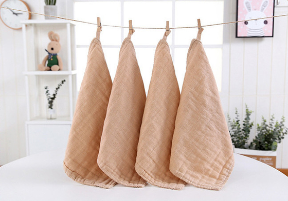 Tela tejida 175X135 estática anti de Gauze Fabric Brown Tan Gauze del algodón