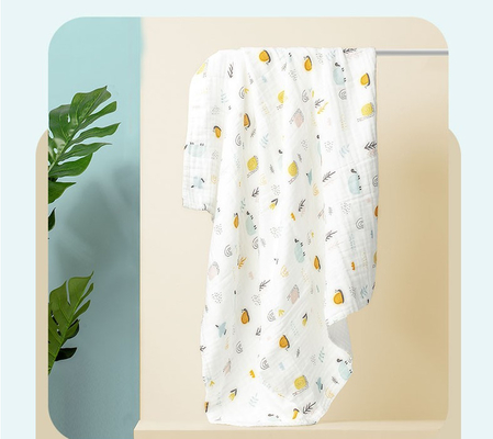 Desenroscado cuatro capas imprimió la sensación suave de la manta del bebé de Gauze Fabric 220GSM
