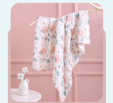Cinco capas de 240GSM Gauze Fabric Swaddle Blanket Fabric fino respirable