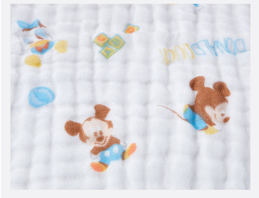Tela de la ropa del bebé de la resistencia de 240GSM Gauze Swaddle Fabric Good Cold