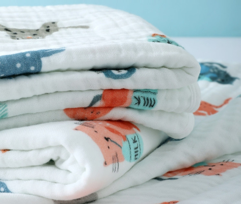 Abrigo termostático impreso reactivo de la envoltura de Gauze Fabric 210gsm del modelo vivo para recién nacido