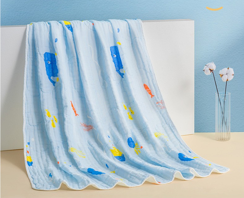 Cuatro capas imprimieron a Gauze Fabric tela suave del bebé de la anchura de 53 pulgadas