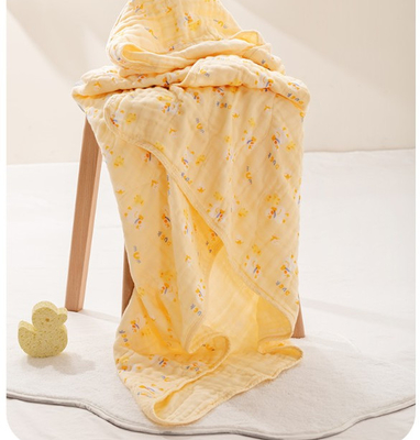 Peinar aduana del algodón imprimió la toalla de baño de la envoltura de los niños de Gauze Fabric 170gsm