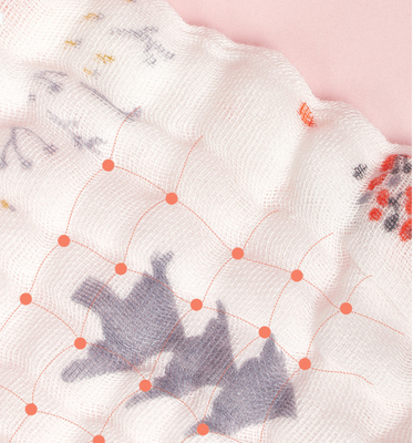 Manta recién nacida coloreada cómoda de Gauze Fabric Three Layer Kids