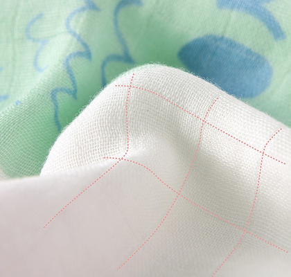 Doble blanco de múltiples capas Gauze Fabric
