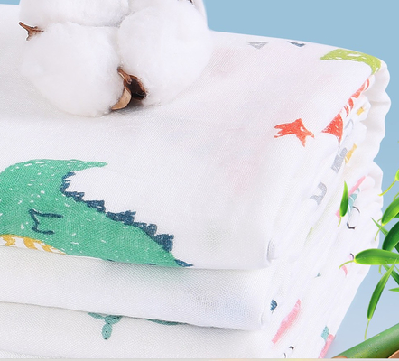 Doble blanco de múltiples capas Gauze Fabric