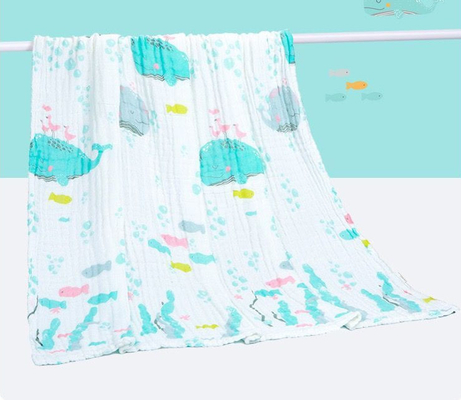 Y amarilla bebé modelado fruta verde Gauze Blankets de Gauze Fabric 220GSM