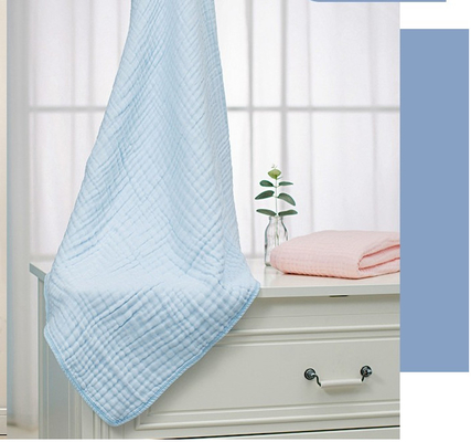Azul de teñido 58" de la firmeza anti-bacteriano de Gauze Fabric By The Yard de la burbuja del algodón