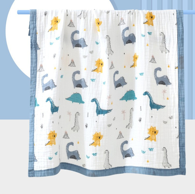 La historieta 100% de Gauze Fabric Baby Swaddle Blanket de 4 capas del algodón 40S imprimió