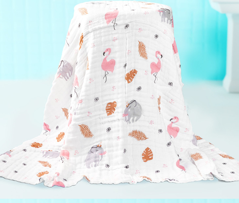 Eco Gauze Fabric Baby Gauze Blankets natural amistoso el 100m/rollo