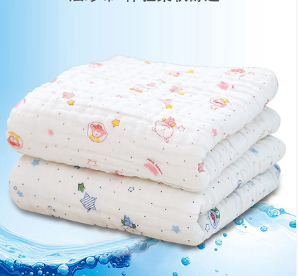 250GSM acresponan la absorción de Gauze Fabric Lovely Pattern Moisture de 6 capas