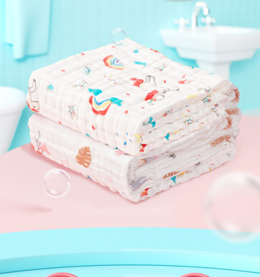 Arruga de múltiples capas peinada Gauze Blanket Soft Gauze Fabric del algodón