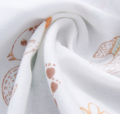 Dos capas del doble Gauze Material Bamboo Swaddle Blanket de 40S 125GSM