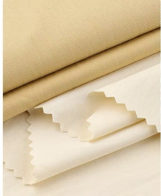TC 65% de algodón 35% de poliéster de tejido de twill 210gsm chaquetas y ropa exterior pantalones y pantalones de tejido
