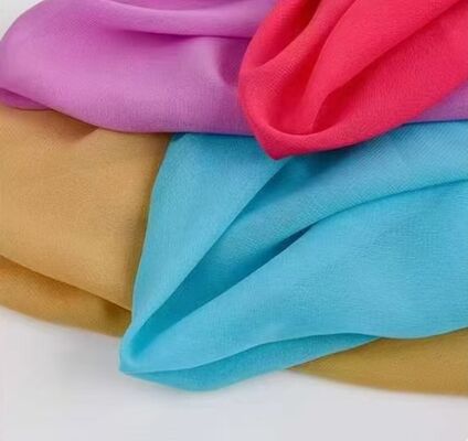 75GSM Tejido de chifón con toque suave Tejido de chifón vestido de moda Tejido de chifón ligero