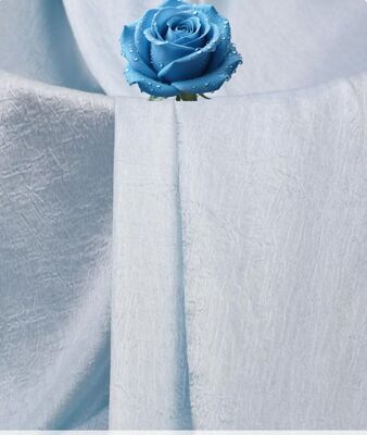110GSM Tejido de satén con arrugas - Poliéster ligero de seda con textura arrugada para vestidos elegantes