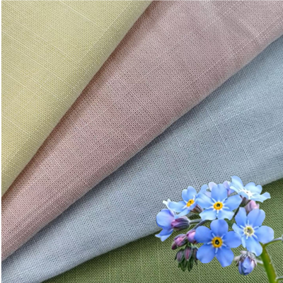 220 GSM Tejido de lino de rayón resistente a las arrugas y transpirable para blusas y camisas