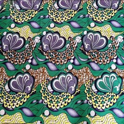 Tela premium con estampado de cera africana, 100% algodón, colores vibrantes y 115 cm de ancho
