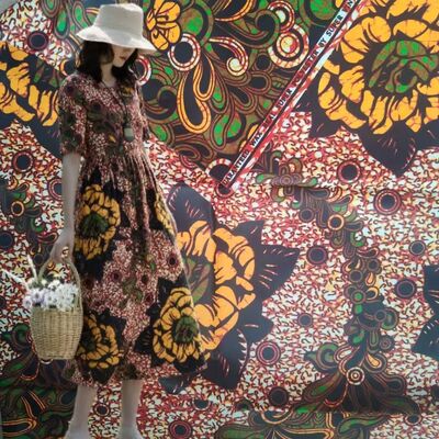 Tela de cera africana 100% algodón con colores vibrantes y alta resistencia a las arrugas para estilos Ankara y Kitenge