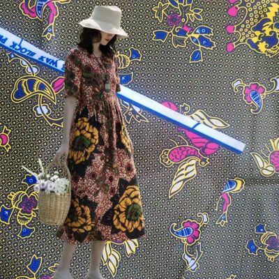 Tela de cera africana 100% algodón con colores vibrantes y alta resistencia a las arrugas para estilos Ankara y Kitenge