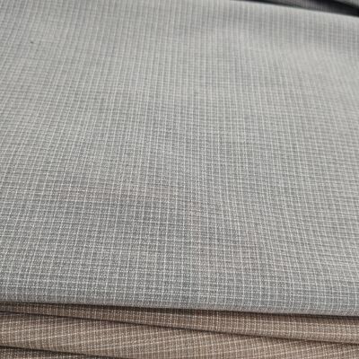 240 gramos TR Tejido de traje con patrón de chequeo sutil - 85% Poliéster 11% Rayón 4% Tejido uniforme de spandex