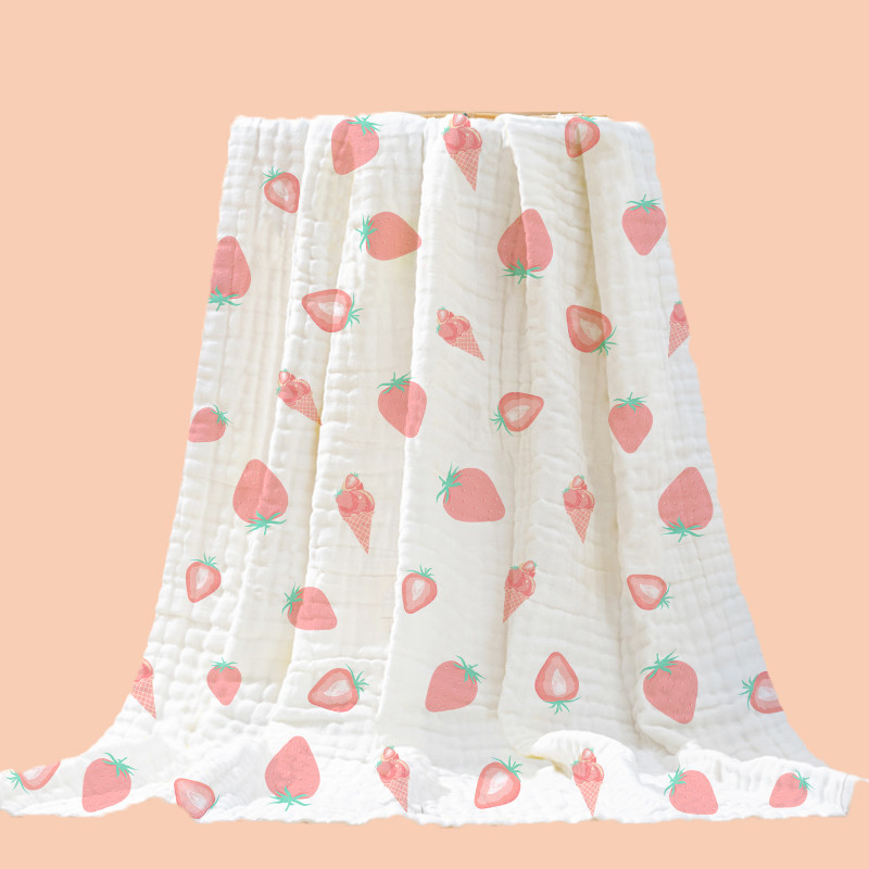 100%Cotton que imprimen niños casuales tejidos envoltura de las capas 40S del ocio de las mujeres del bebé a tres cubren la tela combinada de Guze del crespón